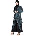 Fowling shrug double layered abaya- Black-Green Fowling shrug double layered abaya- Black-Green